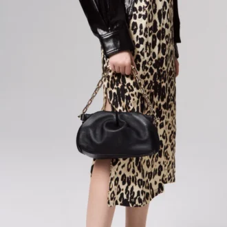 Eva Small – Borsa a tracolla – Pelle di agnello nappa – Nero