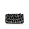 Eva Small – Borsa a tracolla – Veau Velours e strass a forma di diamante – Nero Eva Small – Borsa a tracolla – Veau Velours e strass a forma di diamante – Nero