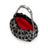 Eva Small – Borsa a tracolla – Veau Velours e strass a forma di diamante – Nero Eva Small – Borsa a tracolla – Veau Velours e strass a forma di diamante – Nero