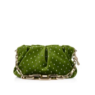 Eva Small – Borsa a tracolla – Velluto e strass – Haiiro