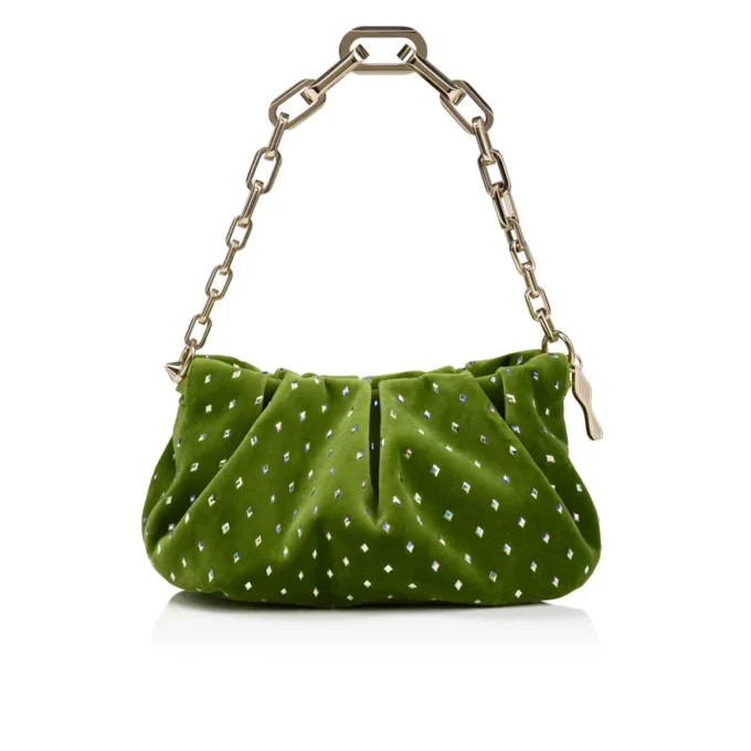 Eva Small – Borsa a tracolla – Velluto e strass – Haiiro Eva Small – Borsa a tracolla – Velluto e strass – Haiiro