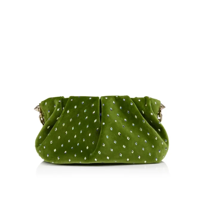 Eva Small – Borsa a tracolla – Velluto e strass – Haiiro Eva Small – Borsa a tracolla – Velluto e strass – Haiiro