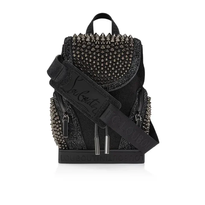 Explorafunk Small – Zaino – Tessuto, pelle di vitello scamosciata e borchie – Nero Explorafunk Small – Zaino – Tessuto, pelle di vitello scamosciata e borchie – Nero