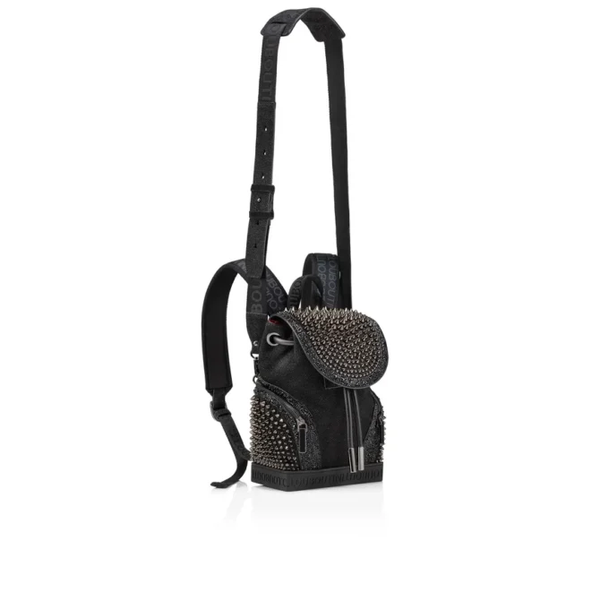 Explorafunk Small – Zaino – Tessuto, pelle di vitello scamosciata e borchie – Nero Explorafunk Small – Zaino – Tessuto, pelle di vitello scamosciata e borchie – Nero