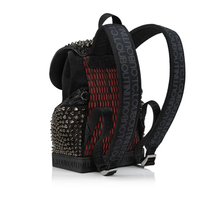 Explorafunk Small – Zaino – Tessuto, pelle di vitello scamosciata e borchie – Nero Explorafunk Small – Zaino – Tessuto, pelle di vitello scamosciata e borchie – Nero
