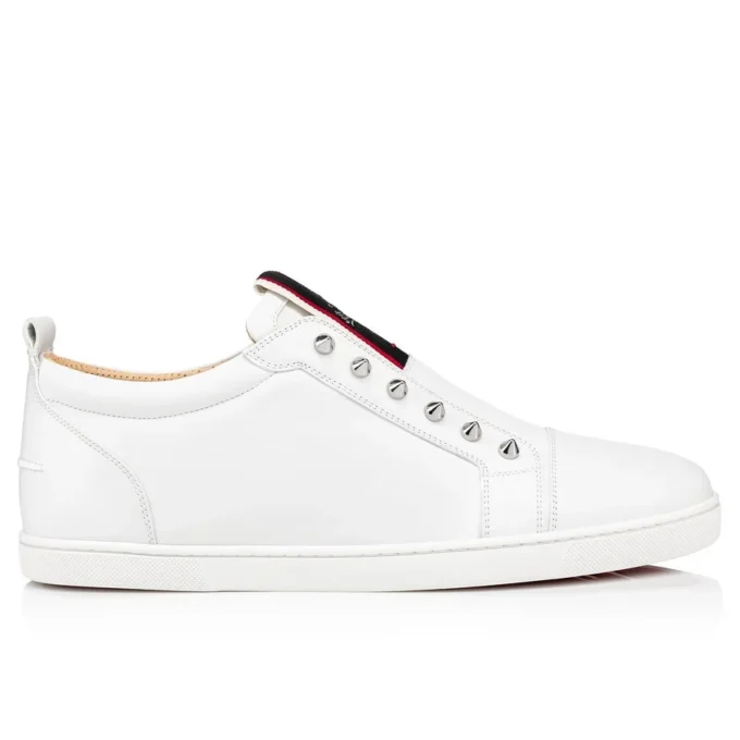 F.A.V Fique a Vontade – Sneakers slip-on – Pelle di vitello – Bianco – Uomo