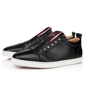 F.A.V Fique a Vontade – Sneakers slip-on – Pelle di vitello – Nero – Uomo