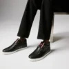 F.A.V Fique a Vontade – Sneakers slip-on – Pelle di vitello – Nero – Uomo