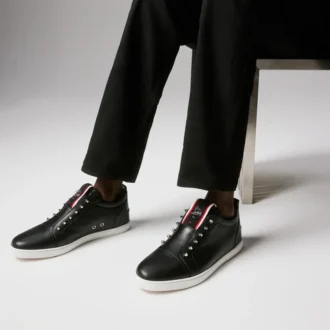 F.A.V Fique a Vontade – Sneakers slip-on – Pelle di vitello – Nero – Uomo