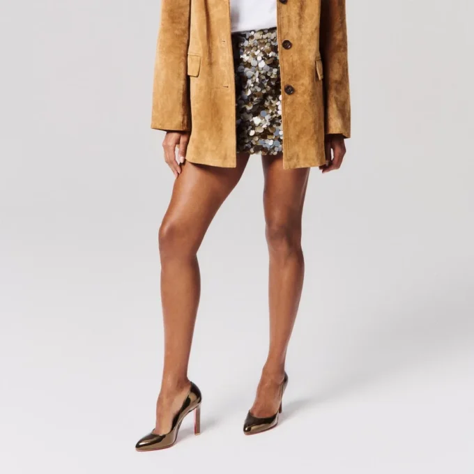 Fannylove – Décolleté da 100 mm – Pelle di vitello laminata – Bronzo – Donna Fannylove – Décolleté da 100 mm – Pelle di vitello laminata – Bronzo – Donna