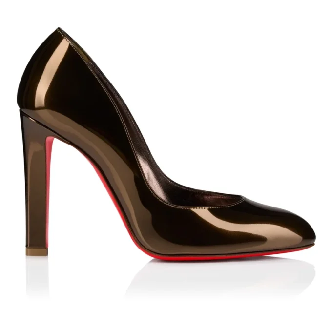 Fannylove – Décolleté da 100 mm – Pelle di vitello laminata – Bronzo – Donna Fannylove – Décolleté da 100 mm – Pelle di vitello laminata – Bronzo – Donna