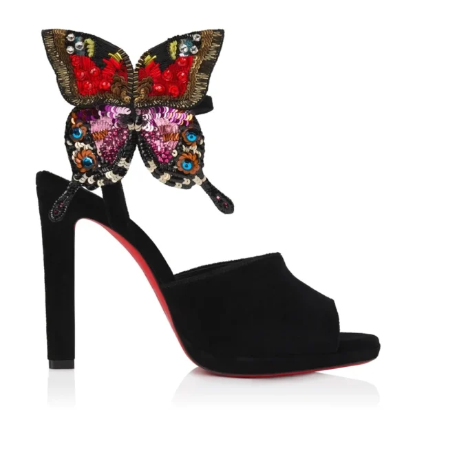 Farfa Luna – Sandali con cinturini da 120 mm – Velluto – Nero – Donna Farfa Luna – Sandali con cinturini da 120 mm – Velluto – Nero – Donna