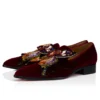 Farfajour – Mocassini – Velluto – Borgogna – Uomo Farfajour – Mocassini – Velluto – Borgogna – Uomo