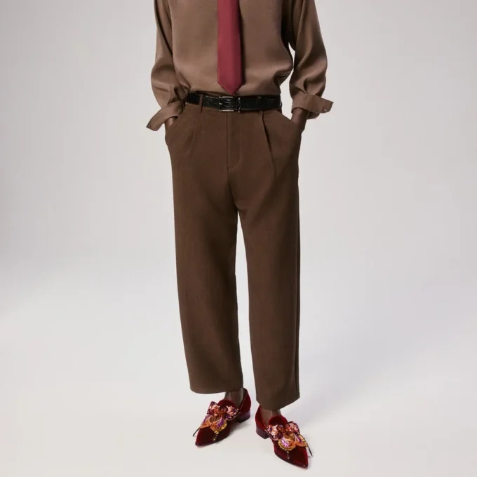 Farfajour – Mocassini – Velluto – Borgogna – Uomo Farfajour – Mocassini – Velluto – Borgogna – Uomo