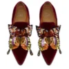Farfajour – Mocassini – Velluto – Borgogna – Uomo Farfajour – Mocassini – Velluto – Borgogna – Uomo