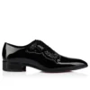 Farfarock – Oxford – Pelle di vitello verniciata e Veau Velours – Nero – Uomo