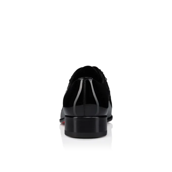 Farfarock – Oxford – Pelle di vitello verniciata e Veau Velours – Nero – Uomo