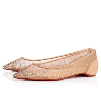 Follies Strass – Ballerine – Rete, pelle di vitello scamosciata e strass – Seta leggera – Donna Follies Strass – Ballerine – Rete, pelle di vitello scamosciata e strass – Seta leggera – Donna