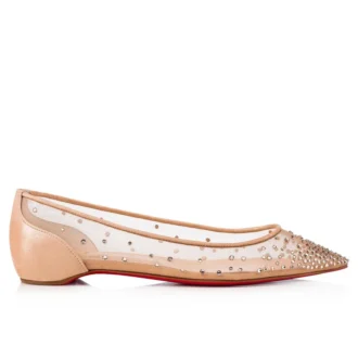 Follies Strass – Ballerine – Rete, pelle di vitello scamosciata e strass – Seta leggera – Donna Follies Strass – Ballerine – Rete, pelle di vitello scamosciata e strass – Seta leggera – Donna