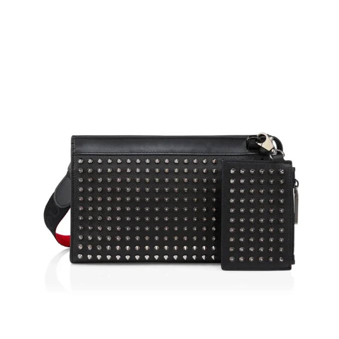 Funky – Borsa a tracolla – Pelle di vitello martellata e borchie – Nero Funky – Borsa a tracolla – Pelle di vitello martellata e borchie – Nero