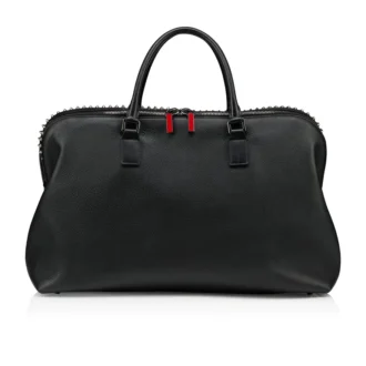 Funky – Borsa da viaggio – Pelle di vitello martellata e borchie – Nero