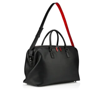 Funky – Borsa da viaggio – Pelle di vitello martellata e borchie – Nero