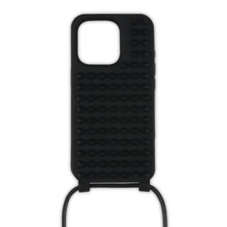 Funky – Custodia per telefono – Gomma e pelle di vitello – Nero