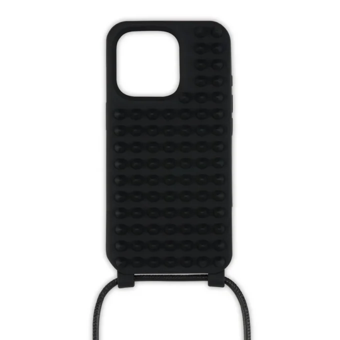 Funky – Custodia per telefono – Gomma e pelle di vitello – Nero Funky – Custodia per telefono – Gomma e pelle di vitello – Nero
