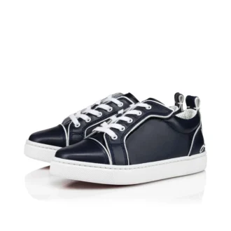 Funnyto – Sneakers basse – Pelle di vitello – Blu navy – Bambini