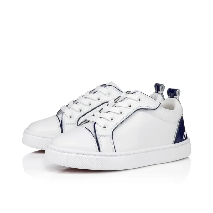 Funnyto – Sneakers – Pelle di vitello e pelle di vitello verniciata – Bianco – Bambini Funnyto – Sneakers – Pelle di vitello e pelle di vitello verniciata – Bianco – Bambini