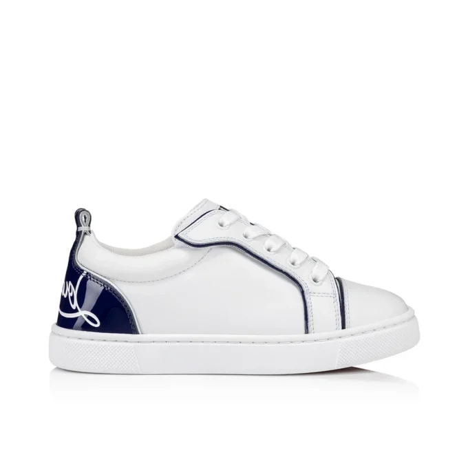 Funnyto – Sneakers – Pelle di vitello e pelle di vitello verniciata – Bianco – Bambini Funnyto – Sneakers – Pelle di vitello e pelle di vitello verniciata – Bianco – Bambini