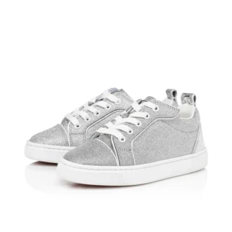 Funnyto – Sneakers – Pelle di vitello glitterata – Argento – Bambini