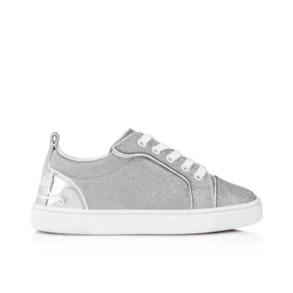 Funnyto – Sneakers – Pelle di vitello glitterata – Argento – Bambini