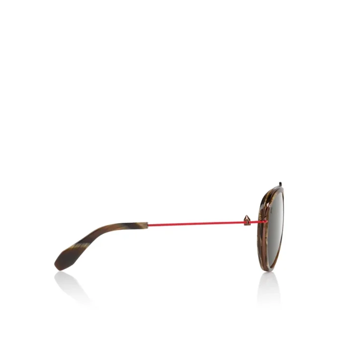 Greggo Lb0004 – Occhiali da sole – Metallo – Corno marrone