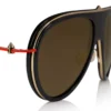 Greggo Lb0004 – Occhiali da sole – Metallo – Nero fumé