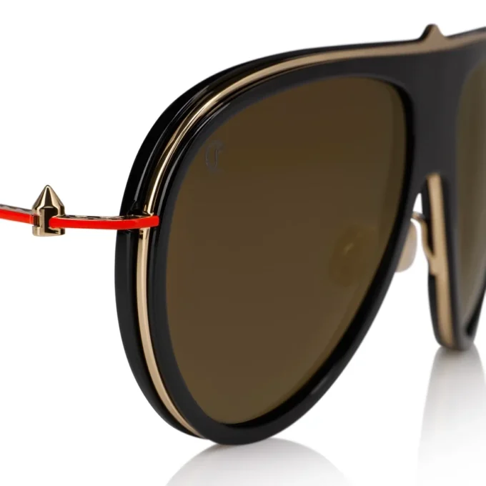 Greggo Lb0004 – Occhiali da sole – Metallo – Nero fumé