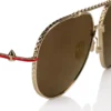 Greggo Lb0029 – Occhiali da sole – Metallo – Oro fumé