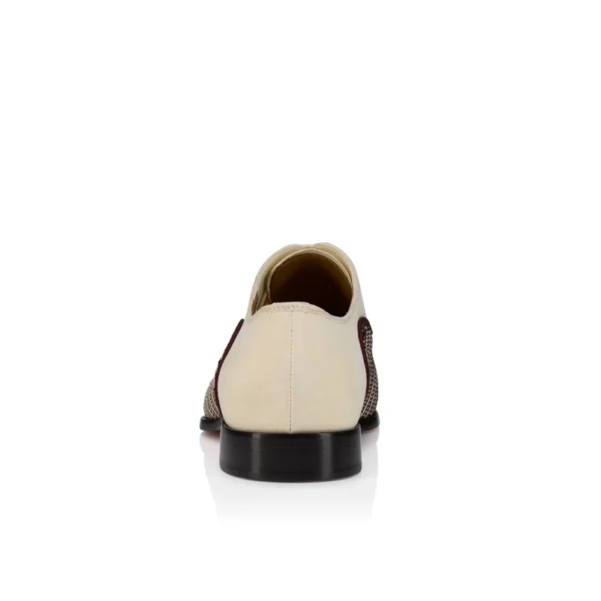 Greggory – Oxford – Pelle di vitello, trama a twill e pelle scamosciata – Bianco e marrone – Uomo