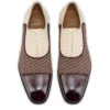 Greggory – Oxford – Pelle di vitello, trama a twill e pelle scamosciata – Bianco e marrone – Uomo
