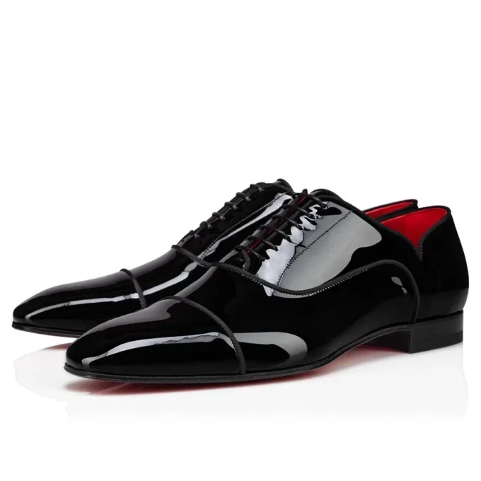 Greggy Chick – Scarpe stringate – Vitello verniciato – Nero – Uomo Greggy Chick – Scarpe stringate – Vitello verniciato – Nero – Uomo