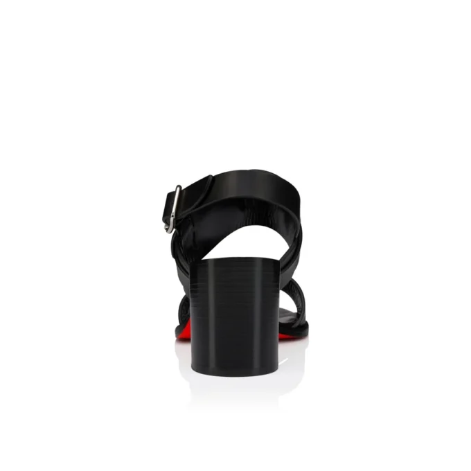 Her in Roma – Sandali con tacco da 70 mm – Pelle di vitello cerata – Nero – Donna Her in Roma – Sandali con tacco da 70 mm – Pelle di vitello cerata – Nero – Donna
