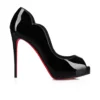 Hot Chick Alta – Décolleté con punta aperta da 120 mm – Pelle di vitello verniciata – Nero – Donna Hot Chick Alta – Décolleté con punta aperta da 120 mm – Pelle di vitello verniciata – Nero – Donna