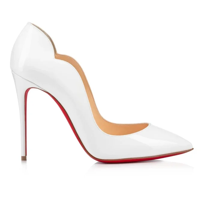 Hot Chick – Décolleté 100 mm – Pelle di vitello verniciata – Bianco – Donna Hot Chick – Décolleté 100 mm – Pelle di vitello verniciata – Bianco – Donna