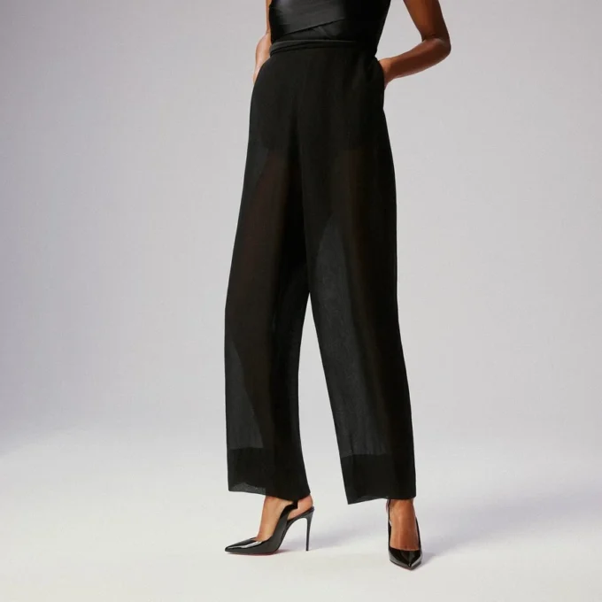Hot Chick Sling – Décolleté con cinturino posteriore da 100 mm – Pelle di vitello verniciata – Nero – Donna