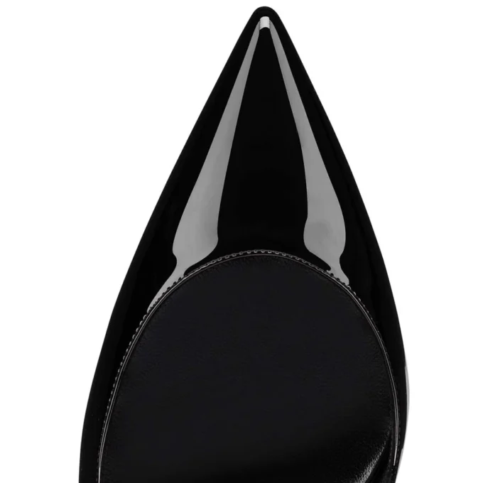 Hot Chick Sling – Décolleté con cinturino posteriore da 100 mm – Pelle di vitello verniciata – Nero – Donna