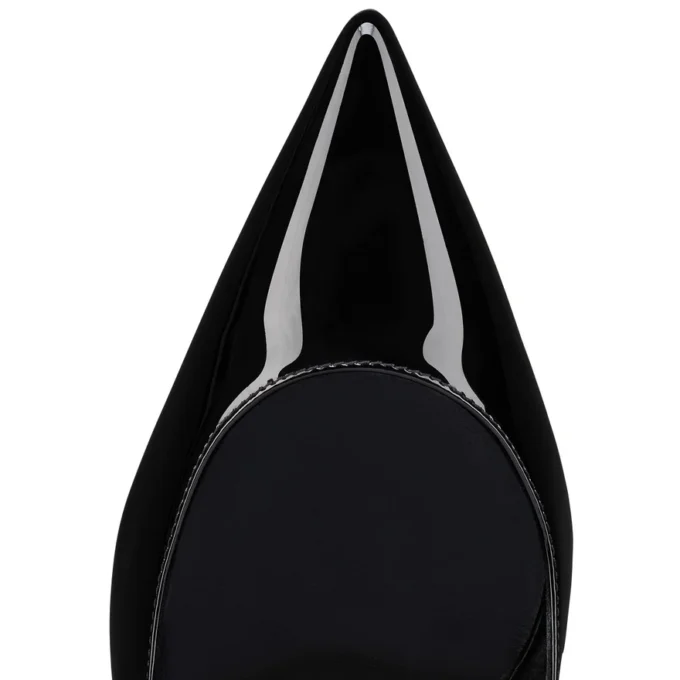 Hot Chick Sling – Décolleté con cinturino posteriore da 70 mm – Pelle di vitello verniciata – Nero – Donna