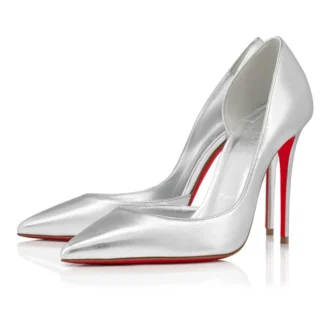 Iriza – Décolleté da 100 mm – Pelle nappa laminata – Argento – Donna Iriza – Décolleté da 100 mm – Pelle nappa laminata – Argento – Donna