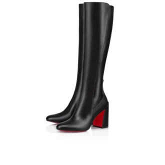 Jane Botta – Stivali da 85 mm – Pelle di vitello e pelle nappa – Nero – Donna