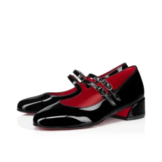 Jane Fille – Ballerine – Pelle di vitello verniciata – Nero – Bambini