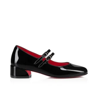 Jane Fille – Ballerine – Pelle di vitello verniciata – Nero – Bambini